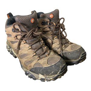 Merrell Moab Mid Earth Brown Waterproof Hiking Trail Men Shoes J88623 Size 8.5